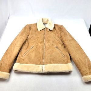 Topman Tan and Cream Bomber Jacket